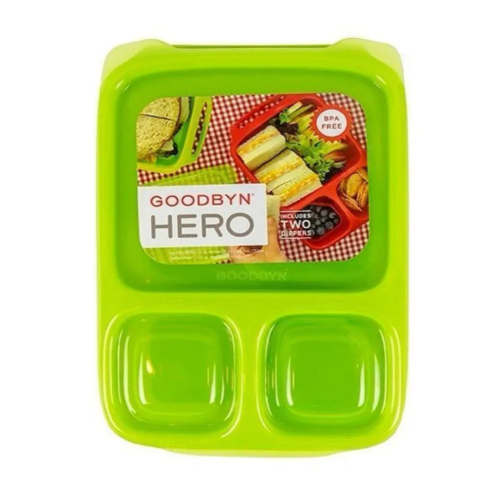 Brand New in Box Goodbyn Hero BPA Free Large Capacity Bento Box in Green